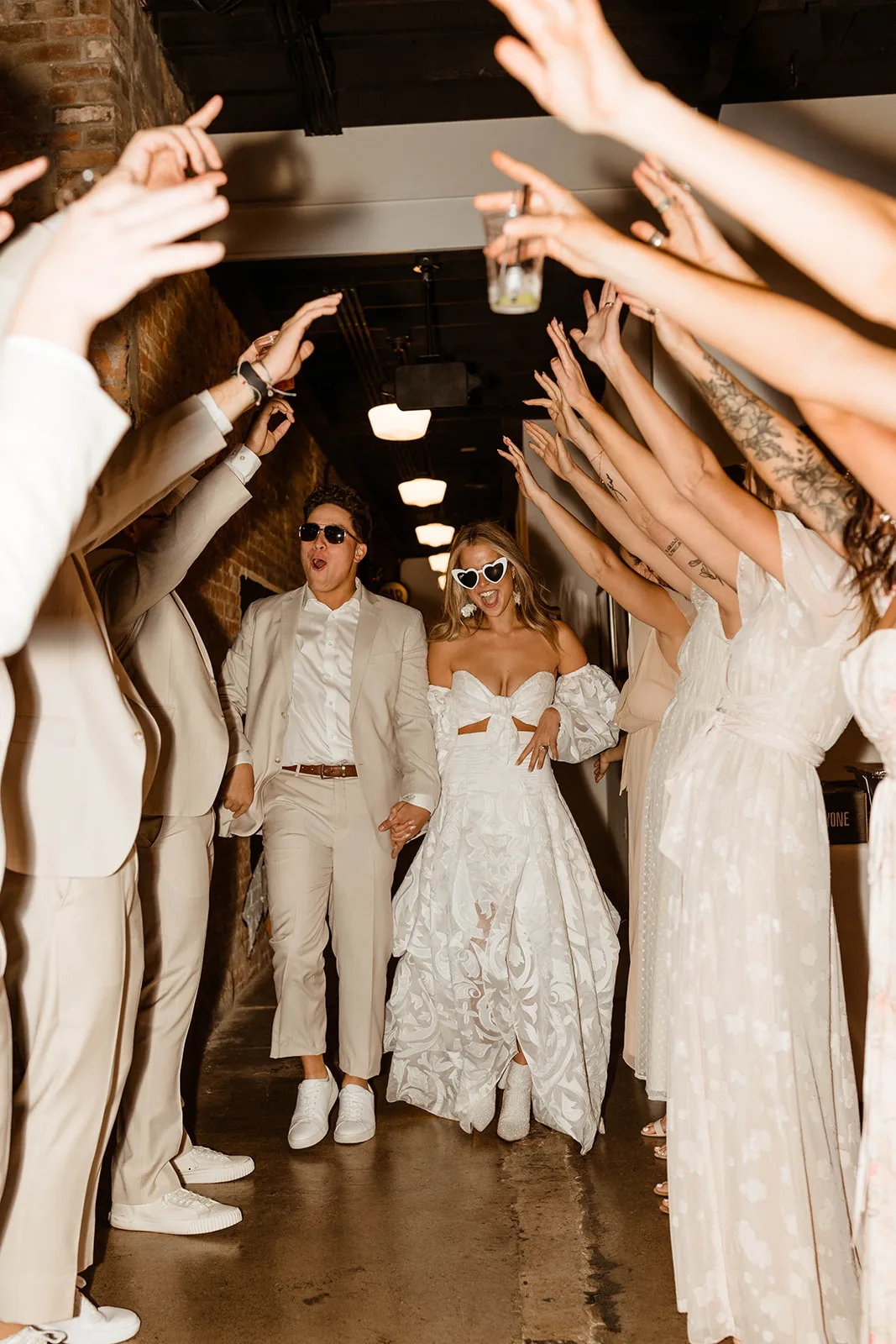 Send-off through the tunnel at Brickyard on Main